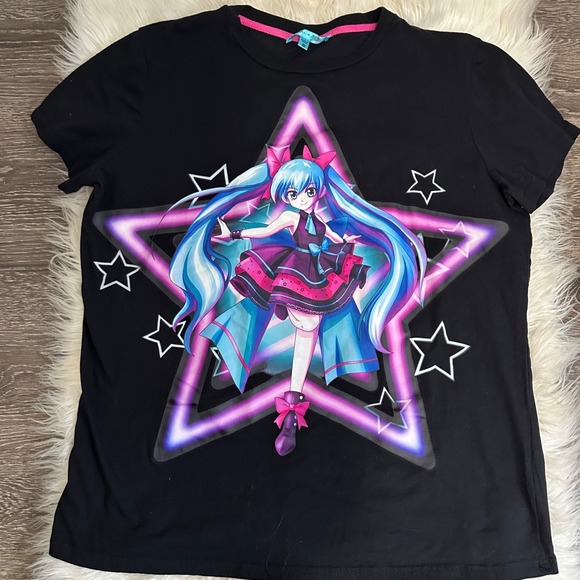 Dolls Kill Tops - Dolls Kill x Hatsune Miku Collab Tshirt Tee Graphic Size Small Asian